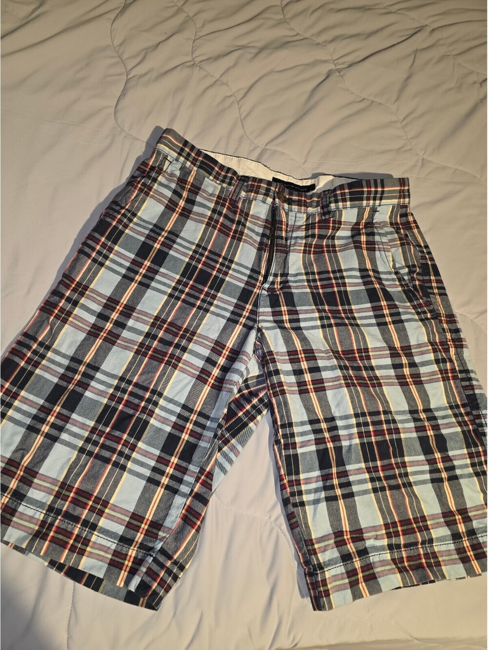 Tommy Hilfiger Men Multicolor Casual Plaid Shorts Pants Size 30